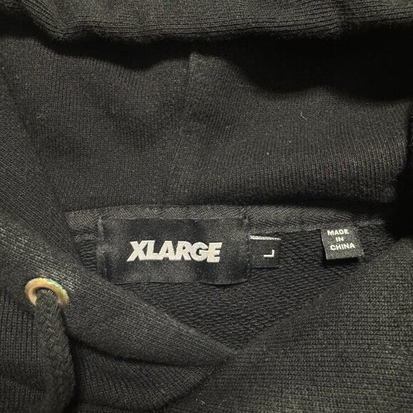 XLARGE Clothing Embroidered Gorilla Logo Pullover Hoodie Black Mens Large - Picture 7 of 10